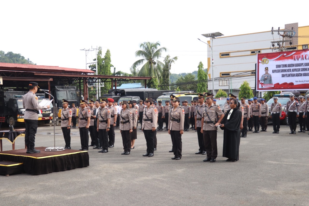 Mutasi Jabatan Strategis Polresta Sorong Kota