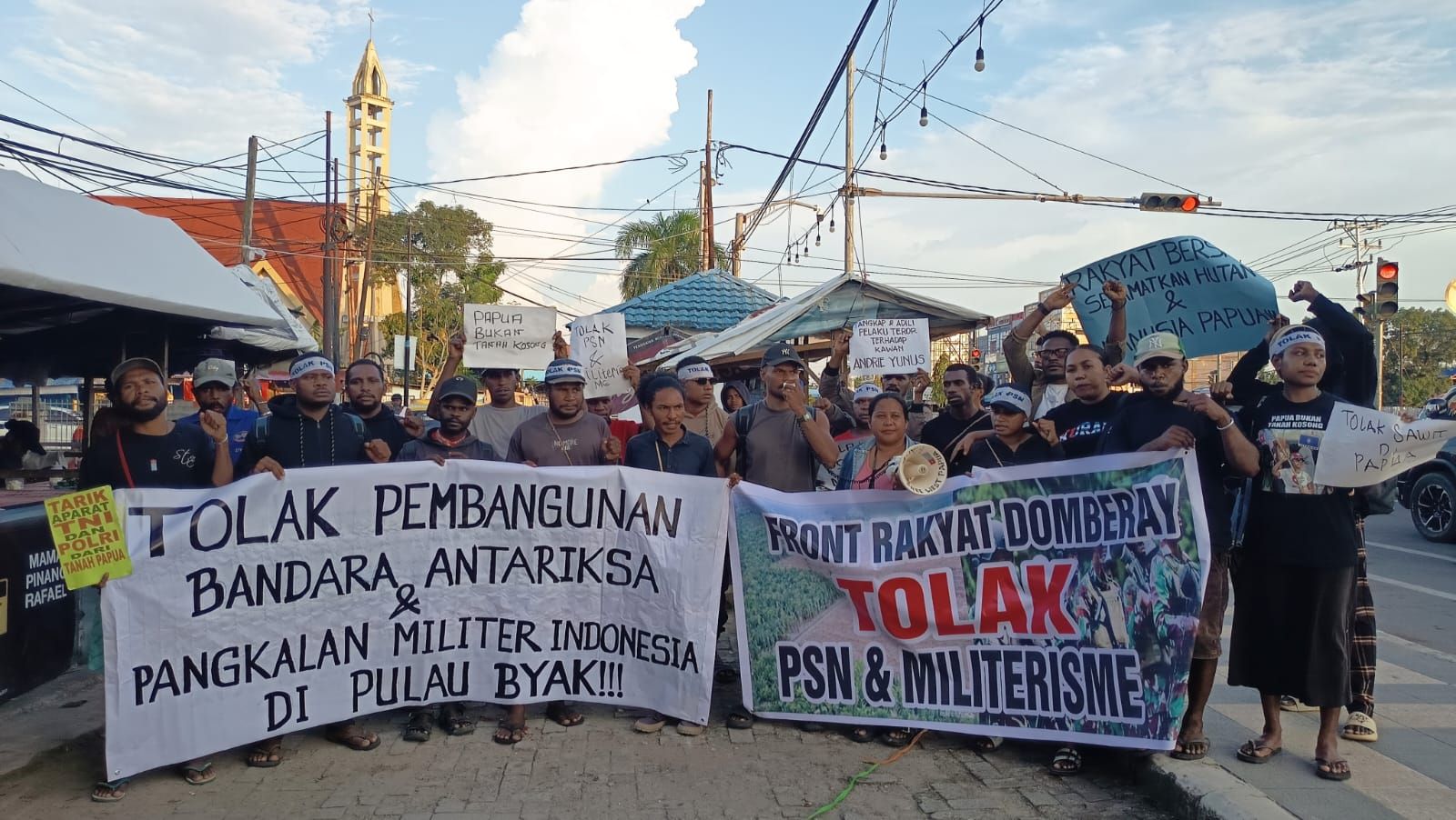 Tolak PSN, Militerisme, & Solidaritas Biak-Merauke, Front Rakyat Domberai Aksi di Sorong