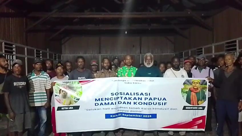 LMA Kaiso Sorsel Bersama Masyarakat Sepakat Jaga Kamtibmas dan Wujudkan Papua Damai