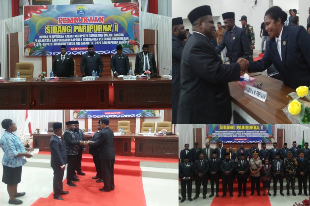 DPRD Tambrauw Gelar Rapat Paripurna Laporan Keterangan Pertanggungjawaban (LKPJ) Bupati 2024