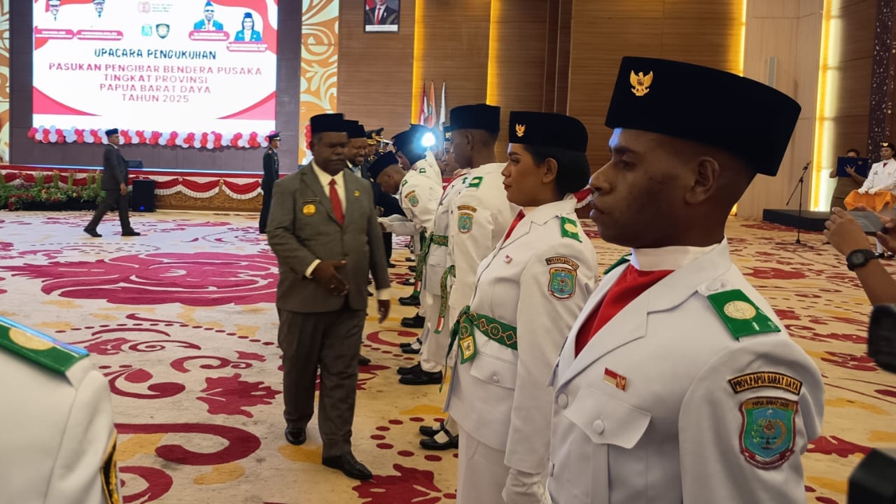 47 Paskibraka Papua Barat Daya Tahun 2025 Resmi Dikukuhkan