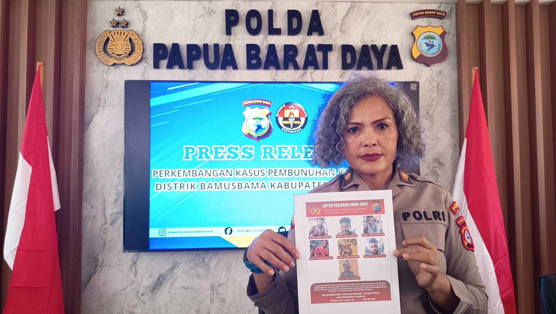 Polisi Tetapkan YY Tersangka Kasus Bamusbama Tambrauw dan Rilis 7 Nama DPO