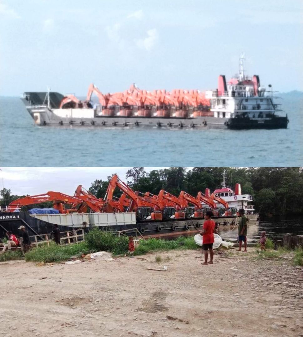 Kapal Tongkang Bermuatan Puluhan Ekskavator Diduga Masuk Wilayah Adat Imekko, Kepala Suku Besar Imbau Masyarakat Tahan Aktivitas di Pelabuhan Jamarema